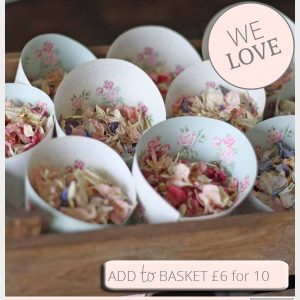 floral paper confetti cones