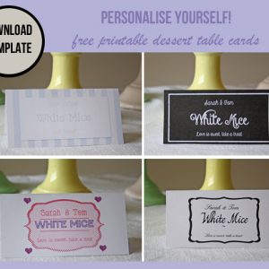 free printable dessert table label template