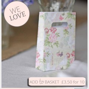 pretty floral wedding favour bags