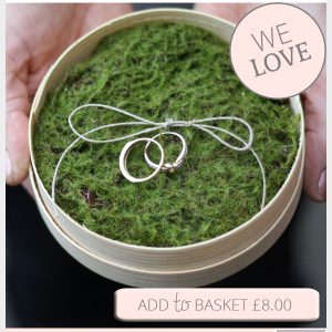 Woodland Wedding Ring Cushion Alternative With Moss