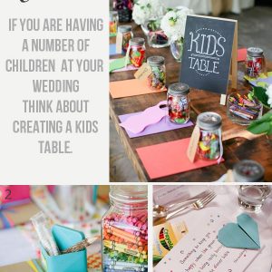childrens table at wedding kids only