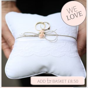 lace and twine ring cushion