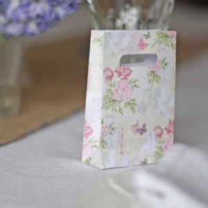 pretty floral wedding favour bags