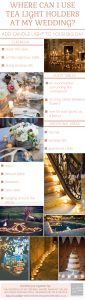 where can I use tea light holders at my wedding