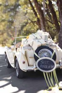 wedding getaway car decorations