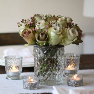 Grandma's Vase - A lovely pressed glass vase wedding centrepiece - available from @theweddingomd