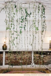 hanging vines - wedding ceremony backdrop ideas by @theweddingomd