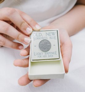lucky sixpence in her shoe - available from@theweddingomd