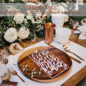 Christmas wedding place settings ideas and inspiration