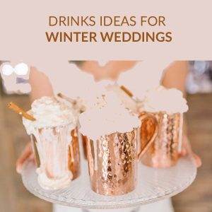 winter wedding drinks station hot chocolate marshmallows SQ