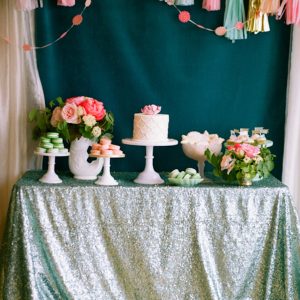 sequin table cloths wedding cake table silver sequins