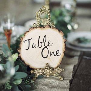 Rustic Elegant Wedding Ideas - Tree Slice and Escort Card Ideas
