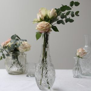 Tall Pressed Glass Vase