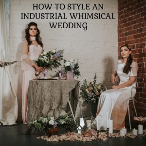 SQUARE Industrial whimsical wedding styling from the wedding of my dreams terrariums grey table cloths copper candle sticks (6)