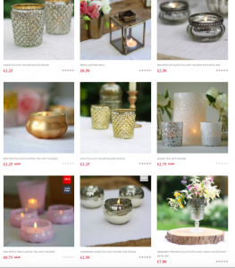 Candles tealights holders weddings