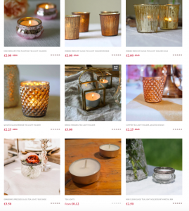 Candles tealights holders weddings