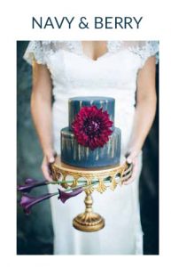 BERRY AND NAVY wedding colour scheme
