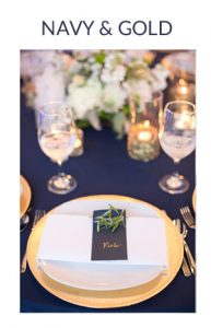 NAVY AND GOLD wedding colour scheme