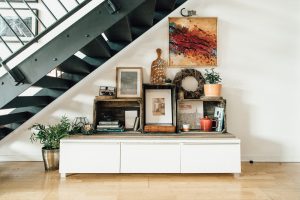 Industrial Living loft apartment under stairs