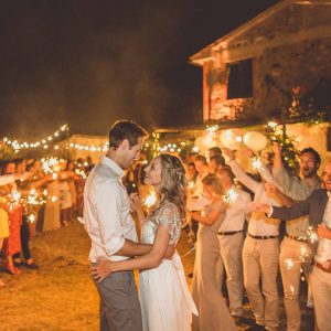 wedding sparklers first dance