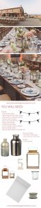 How to decoration long wooden wedding tables Tuscany Italy style