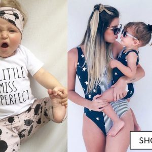 Little Miss Perfect baby girl outfit Mama and baby matching Bluebelle Loves