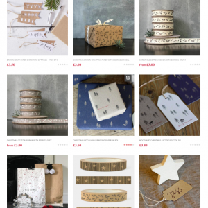 Christmas wrapping supplies