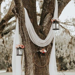 outdoor wedding styling ideas ceremony under a tree