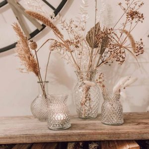 Textured Pressed Glass Vases £14.00