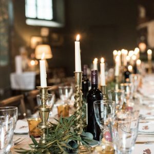 candlesticks wedding styling