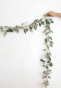 eucalyptus garlands simple wedding backdrops