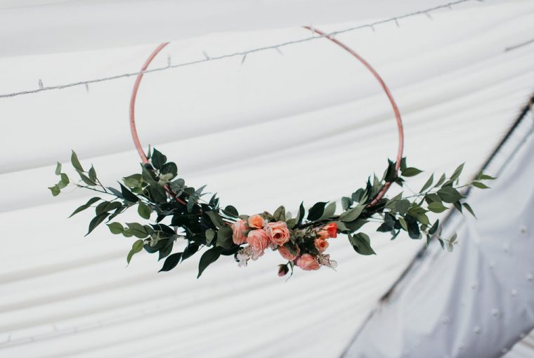 Hanging Hoops Wedding Floral Decorations