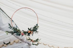Hanging Hoops Wedding Floral Decorations