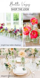 bottle vases for wedding centrepieces and table display
