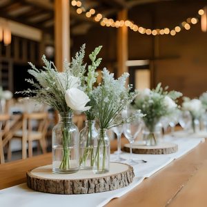 rustic-weddings-tree-slices-for-weddings