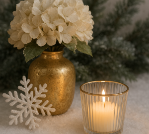 gold rimmed tea light holders