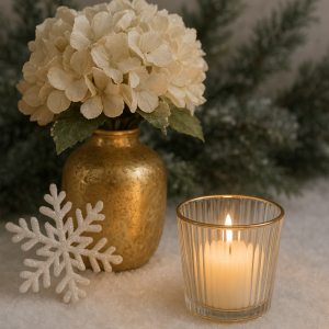 gold rimmed tea light holders