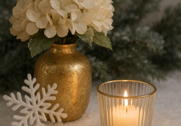 gold rimmed tea light holders